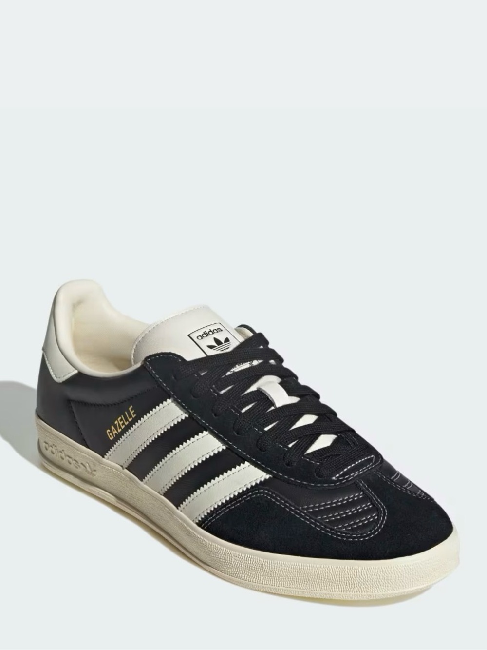 Adidas Gazelle Indoor Sneaker - Black/Cream M8/W9 like new